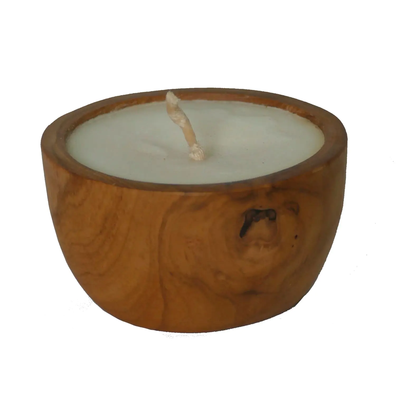  Product image 1 of the product “Wooden tlight, made of teak wood, 8 cm dia, 5 cm Height ”